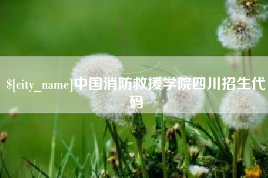 项城中国消防救援学院四川招生代码