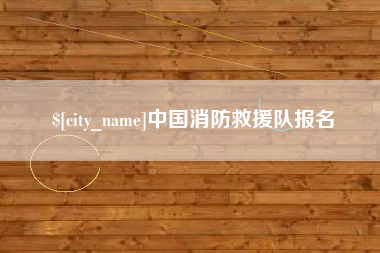 项城中国消防救援队报名