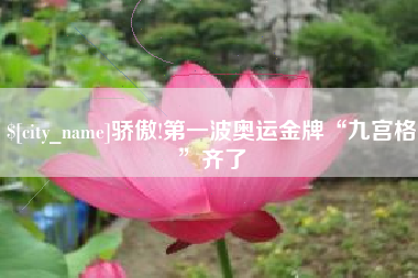 项城骄傲!第一波奥运金牌“九宫格”齐了