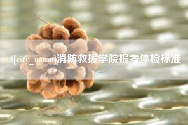 项城消防救援学院报考体检标准