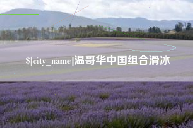 项城温哥华中国组合滑冰
