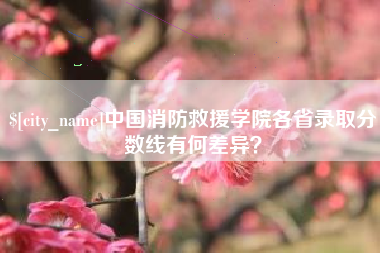 项城中国消防救援学院各省录取分数线有何差异？