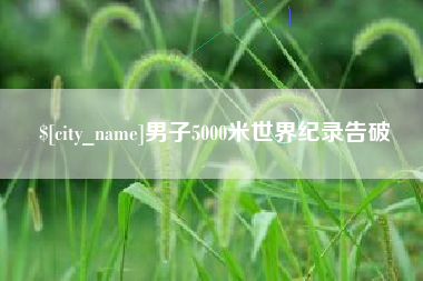 项城男子5000米世界纪录告破