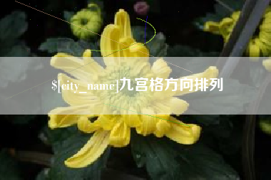 项城九宫格方向排列