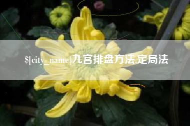 项城九宫排盘方法,定局法