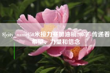 项城50米接力赛加油稿200字-传递着希望、力量和信念