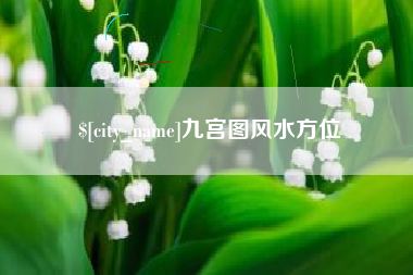 项城九宫图风水方位