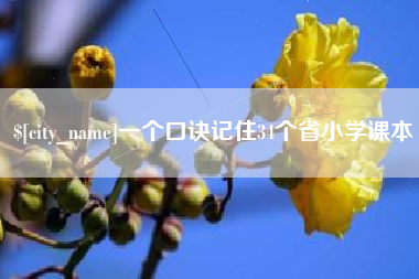项城一个口诀记住34个省小学课本