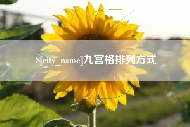 项城九宫格排列方式