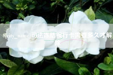 项城司法冻结银行卡需要多久才解除