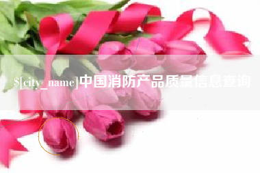 项城中国消防产品质量信息查询