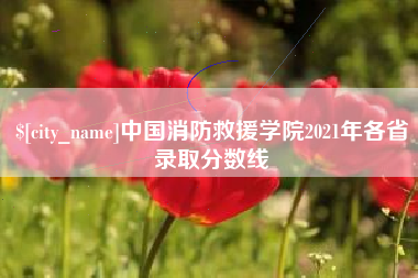 项城中国消防救援学院2021年各省录取分数线