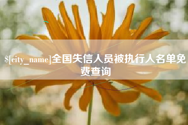 项城全国失信人员被执行人名单免费查询