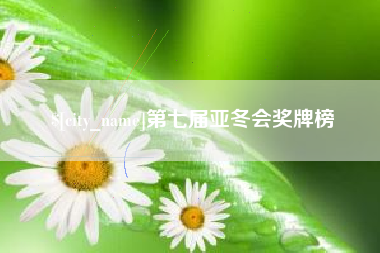 项城第七届亚冬会奖牌榜