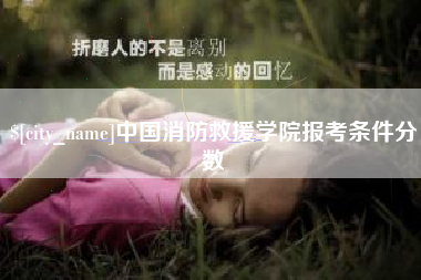 项城中国消防救援学院报考条件分数