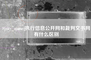 项城执行信息公开网和裁判文书网有什么区别