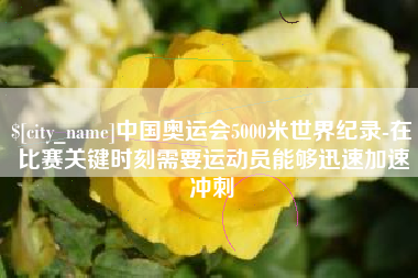 项城中国奥运会5000米世界纪录-在比赛关键时刻需要运动员能够迅速加速冲刺