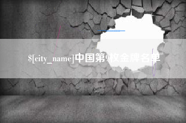 项城中国第9枚金牌名单