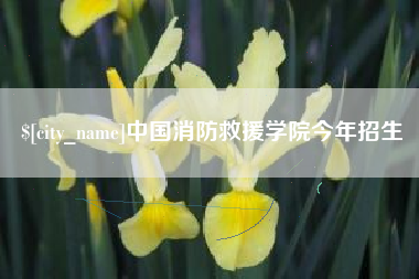 项城中国消防救援学院今年招生