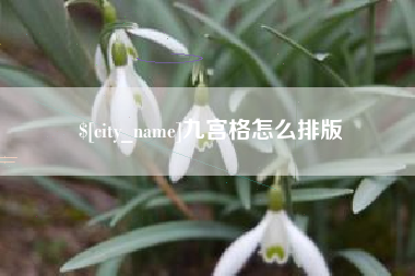 项城九宫格怎么排版