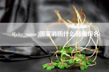 项城国家消防什么时候报名