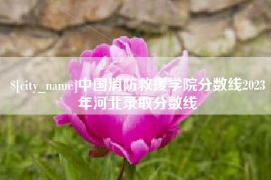 项城中国消防救援学院分数线2023年河北录取分数线