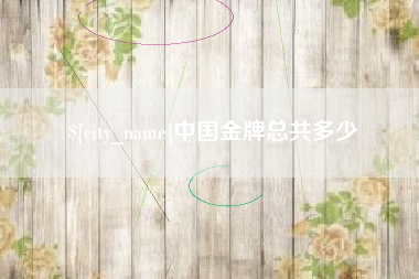 项城中国金牌总共多少