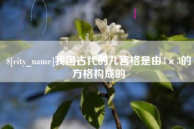 项城我国古代的九宫格是由3×3的方格构成的