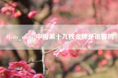 项城中国第十九枚金牌是谁得的