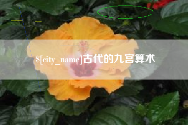 项城古代的九宫算术