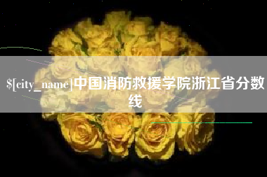 项城中国消防救援学院浙江省分数线