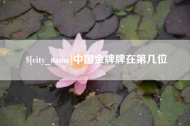项城中国金牌牌在第几位