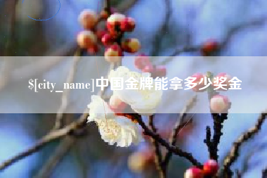 项城中国金牌能拿多少奖金