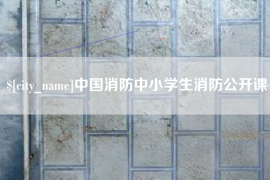 项城中国消防中小学生消防公开课