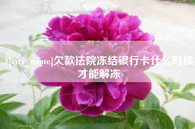 项城欠款法院冻结银行卡什么时候才能解冻