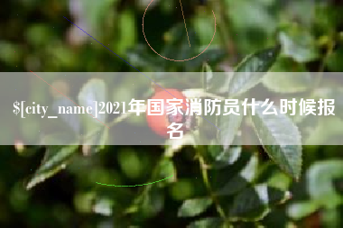 项城2021年国家消防员什么时候报名