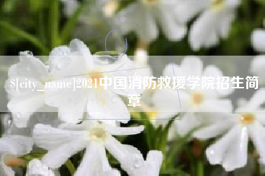 项城2021中国消防救援学院招生简章