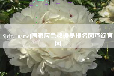 项城国家应急救援员报名网查询官网