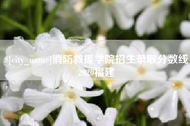 项城消防救援学院招生录取分数线2020福建