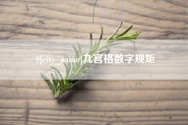 项城九宫格数字规矩