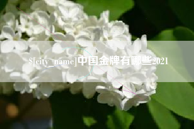 项城中国金牌有哪些2021