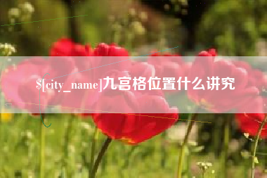 项城九宫格位置什么讲究